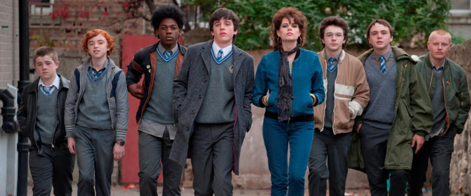 The young cast of 'Sing Street'. (Credit: Lionsgate)