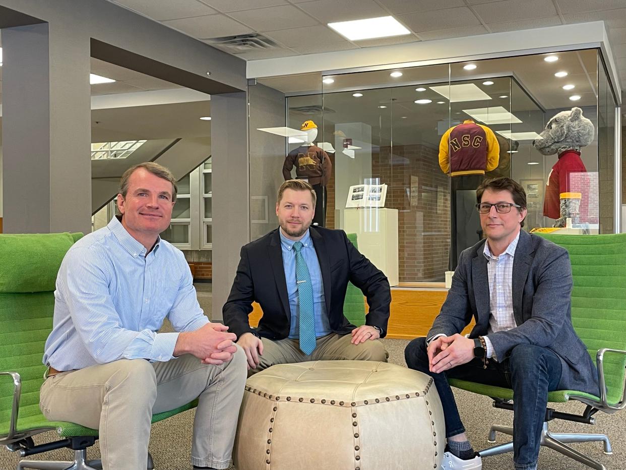 Three new faces at Northern State University are, from left, Eric Kline, Northern Academy director; Josh Latterell, director of the Northern Innovation and Startup Center; and Joshua Citrak, director of innovator empowerment.