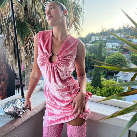 <p>Dua Lipa/Instagram</p> Dua Lipa Shows Off All Pink Outfit on Instagram