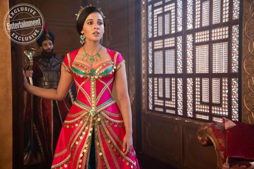 Aladdin star Naomi Scott breaks down Princess Jasmine's new outfits