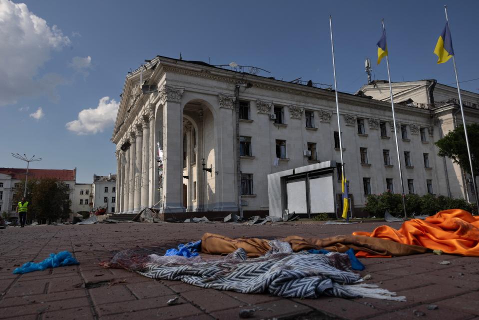 A bloody scene after the attack (Getty Images)