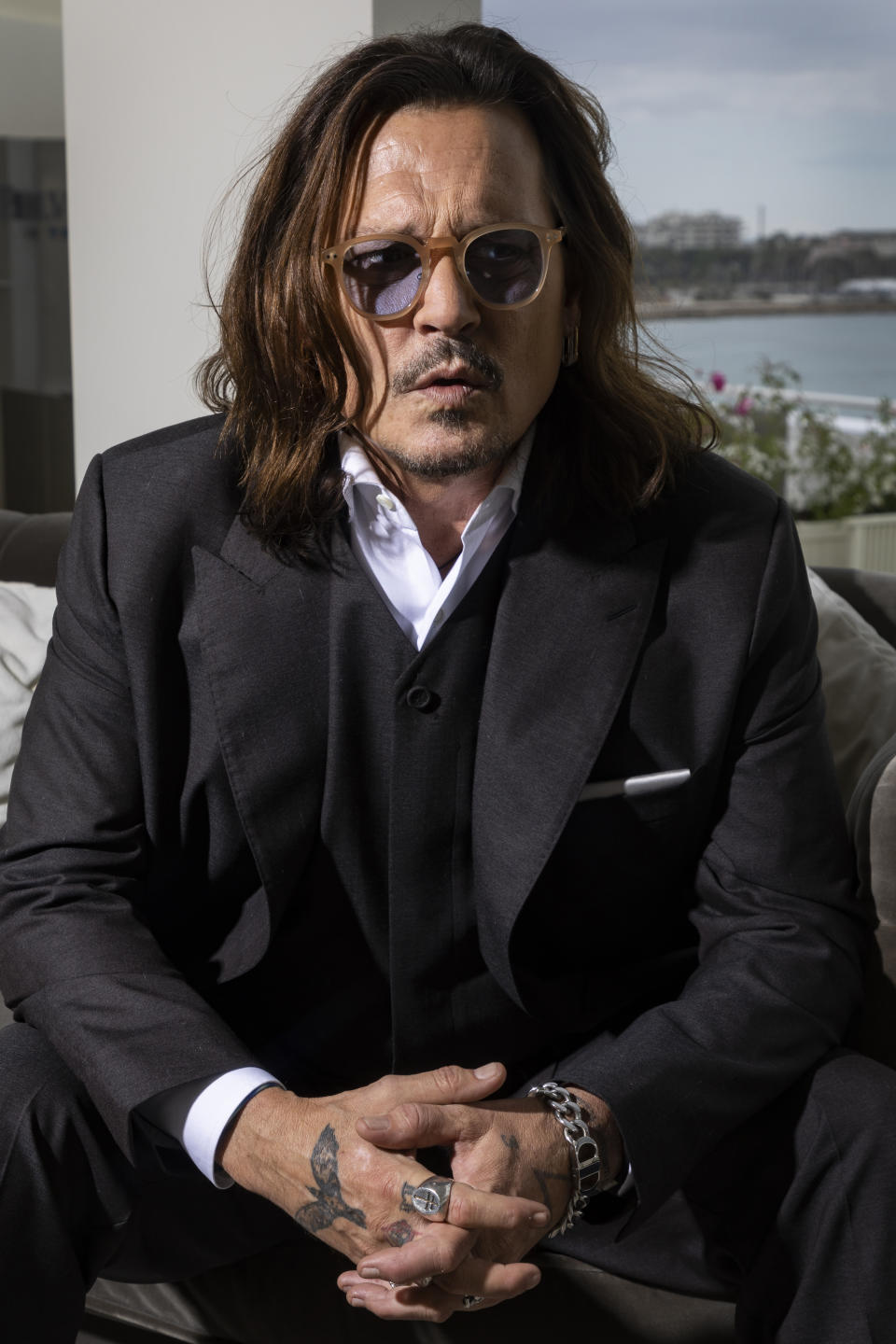 Johnny Depp poses for portrait photographs for the film 'Jeanne du Barry', at the 76th international film festival, Cannes, southern France, Wednesday, May 17, 2023. (Photo by Joel C Ryan/Invision/AP)