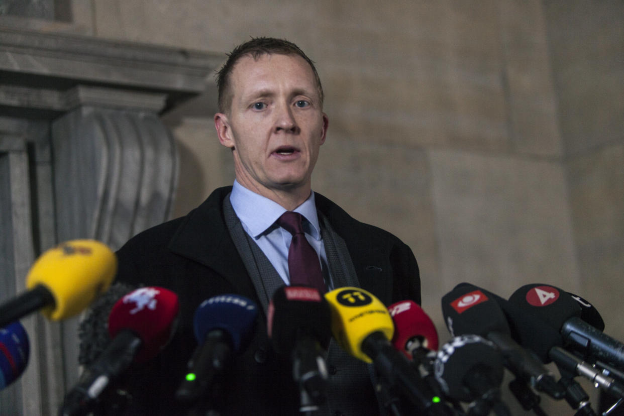 Police proscecutor Jakob Buch-Jepsen, who&nbsp;presented the case against&nbsp;Danish inventor Peter Madsen&nbsp;for the murder of journalist Kim Wall, holds a press briefing at Copenhagen Police Yard&nbsp;in January. (Photo: Ole Jensen - Corbis via Getty Images)