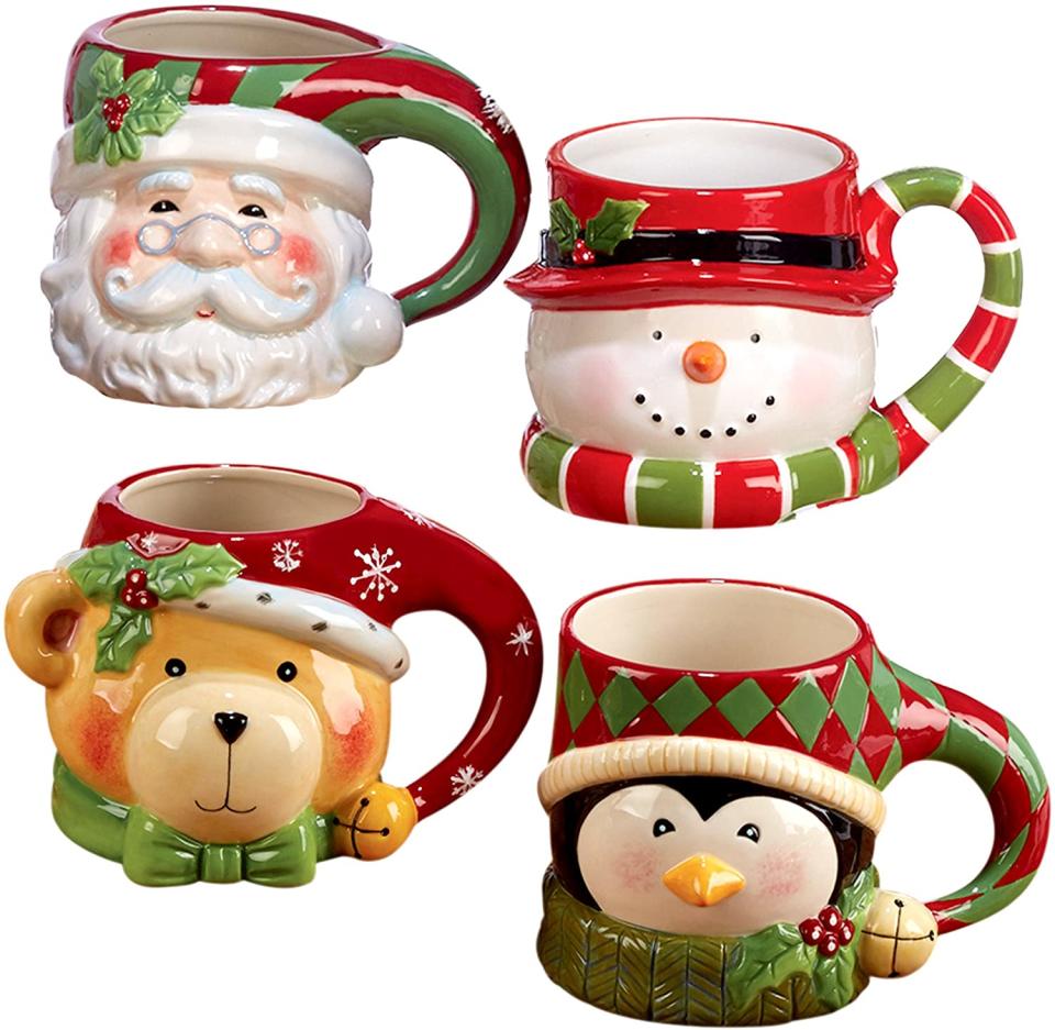 Santa, Snowman, Penguin & Bear Set