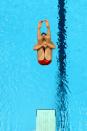 DELHI, INDIA - OCTOBER 11: Alexandre Despatie of Canada competes in the Men's 3m Springboard Preliminary at Dr. S.P. Mukherjee Aquatics Complex during day eight of the Delhi 2010 Commonwealth Games on October 11, 2010 in Delhi, India. (Photo by Matt King/Getty Images)