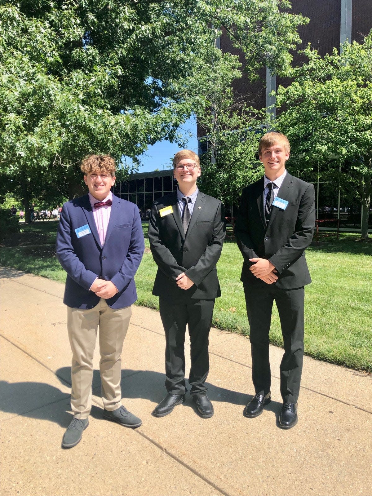 Aaron Brown, Zachary Fediaczko and Michael Kanagy took part in Buckeye Boys State in June 2022 at Miami University.