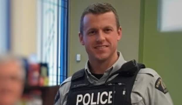 Calgary-based RCMP Const. Dan Martin has been found guilty of discreditable conduct under the RCMP Act for an inappropriate texting relationship he had with a 16-year-old girl on the lacrosse team he coached in 2019. (Airdrie RCMP - image credit)