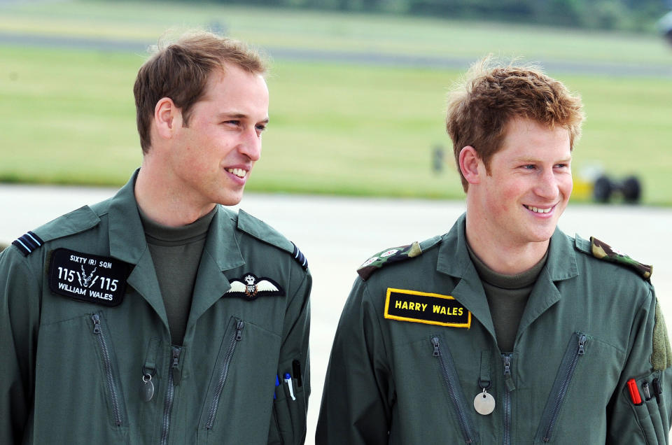 Prince William and Prince Harry on June 18, 2009, in Shawbury, England. (Photo: Anwar Hussein via Getty Images)