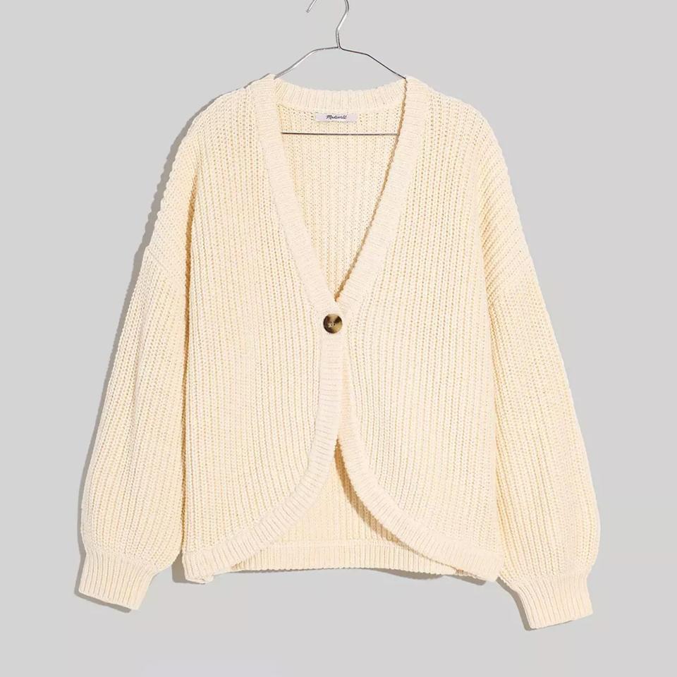 Madewell shirttail cardigan sweater