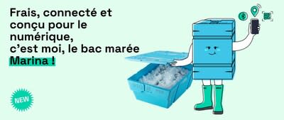 Conçu en étroite collaboration avec les principaux acteurs de la pêche et du commerce de poisson, Marina est équipé de balises de traçage Bluetooth à faible consommation d’énergie et de QR codes pour faciliter la collecte et l’analyse de données en temps réel. Robuste et isotherme, il est doté d’un couvercle étanche garantissant une isolation supérieure et une excellente gestion de la chaîne du froid.