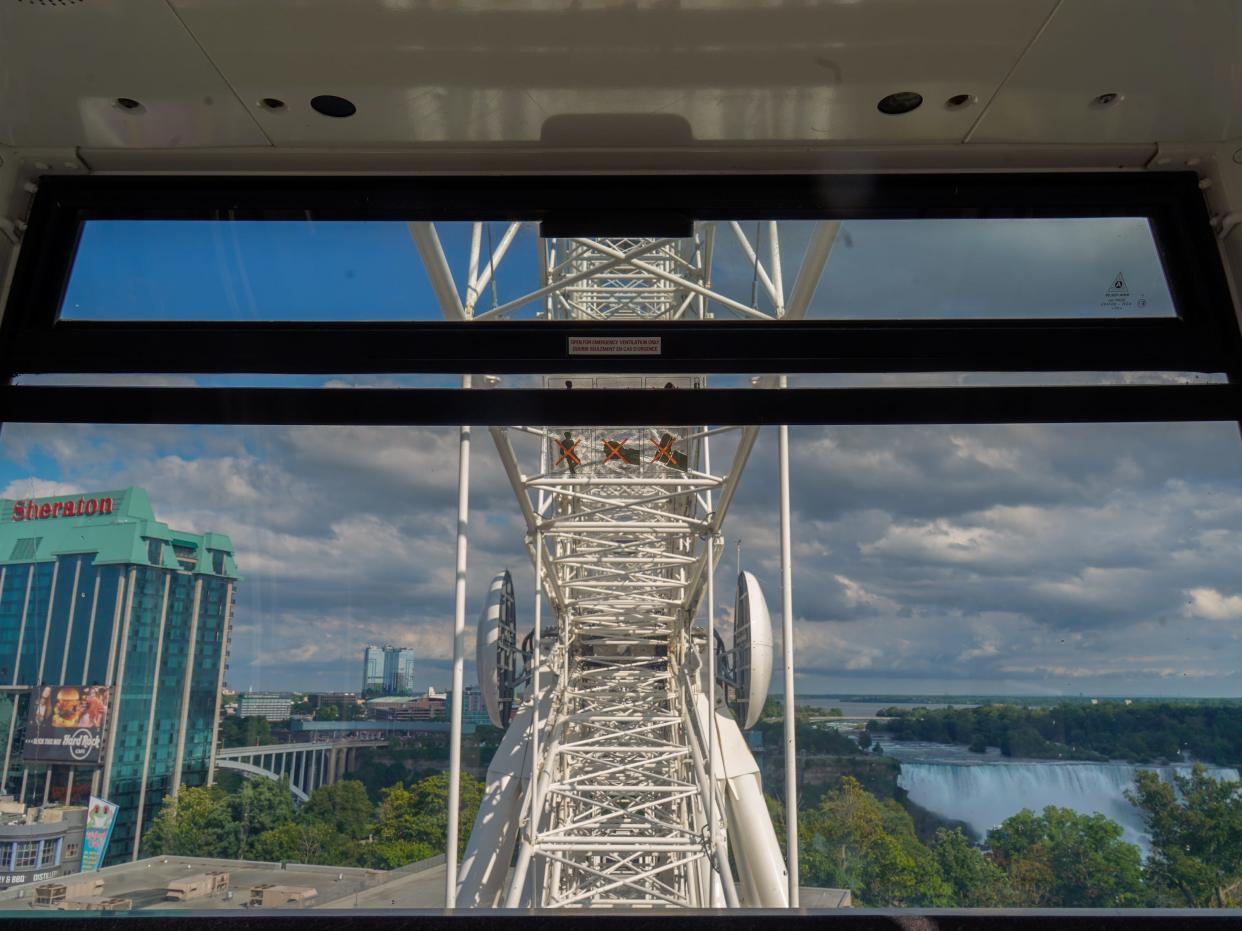 A view of Niagara Falls from the Ferris Wheel