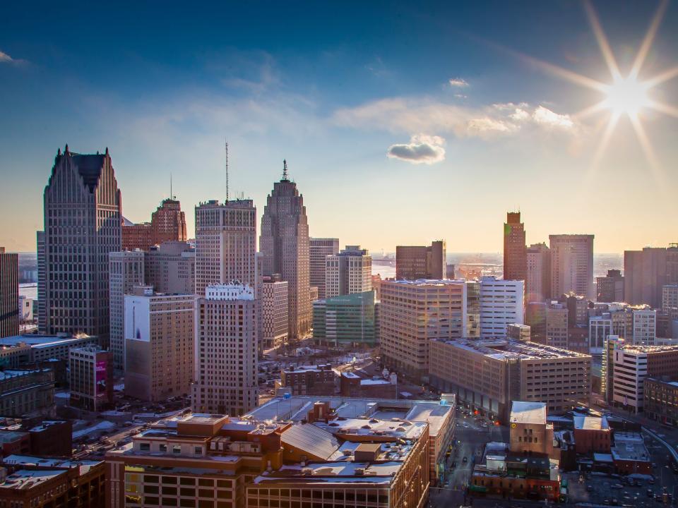 A view of Detroit, Michigan.