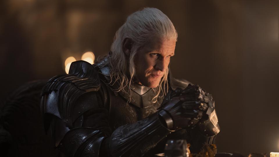 Matt Smith in armor as Daemon Targaryen in House of the Dragon season 2