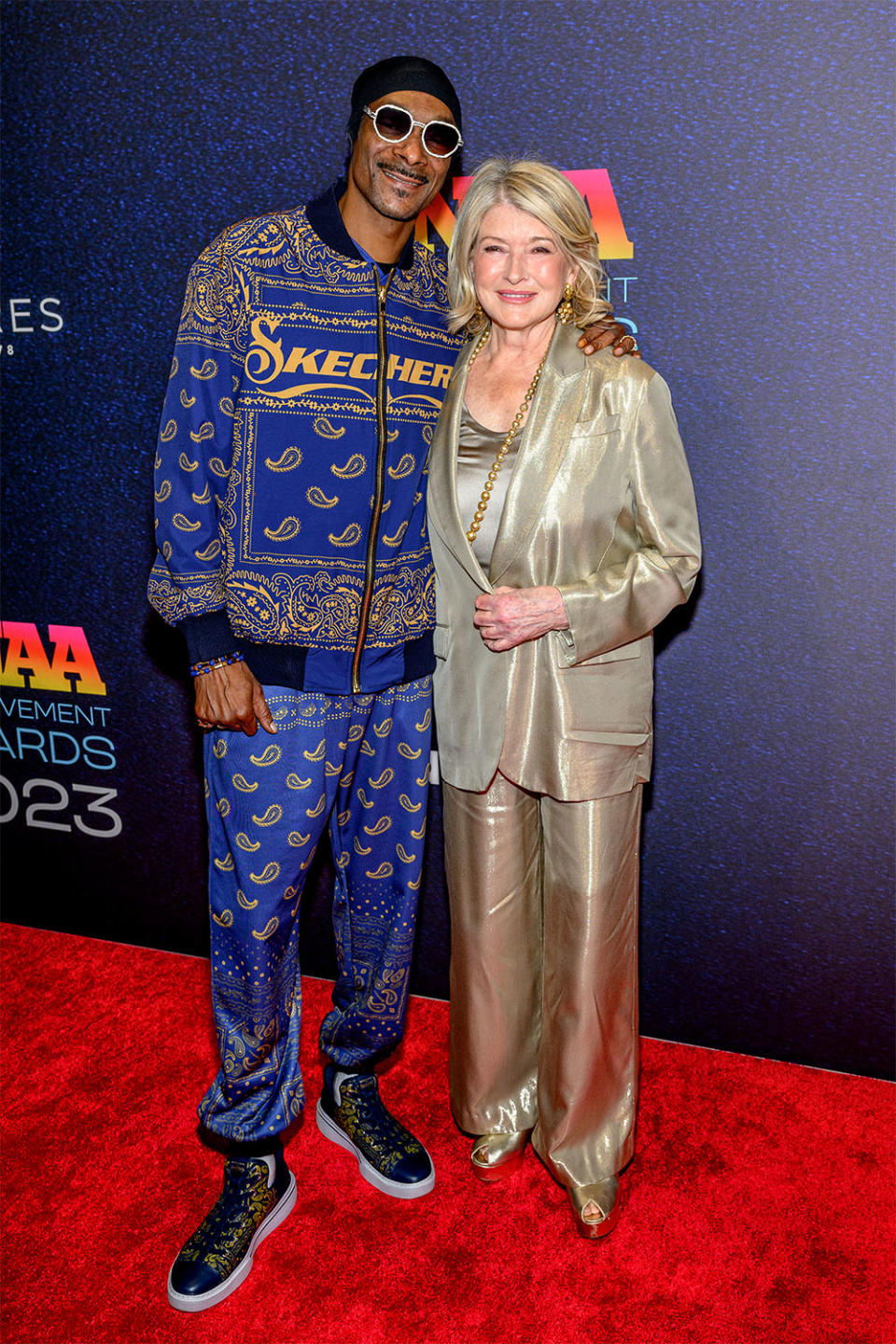 Snoop Dogg and Martha Stewart attend the 37th Annual Footwear News Achievement Awards at Cipriani South Street on November 29, 2023 in New York City.