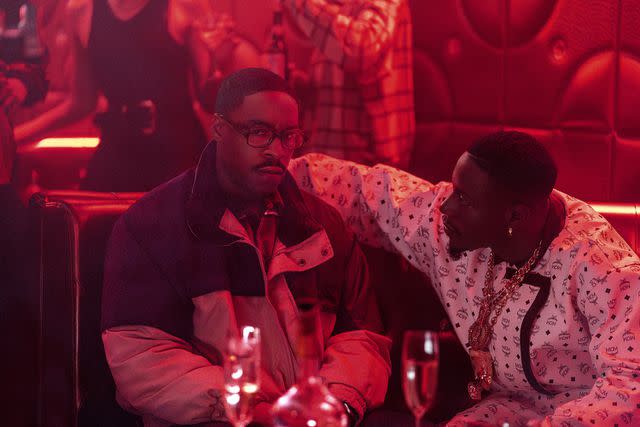 <p>STARZ</p> Ronnie (Grantham Coleman) and Unique (Joey Bada$$) in 'Power Book III: Raising Kanan'