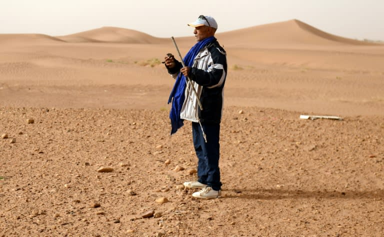 The desert landscapes of Erfoud, Tata and Zagora in southern Morocco are rich hunting grounds for meteorites, as the wind uncovers them and their black hue is easy to spot against the pale sand