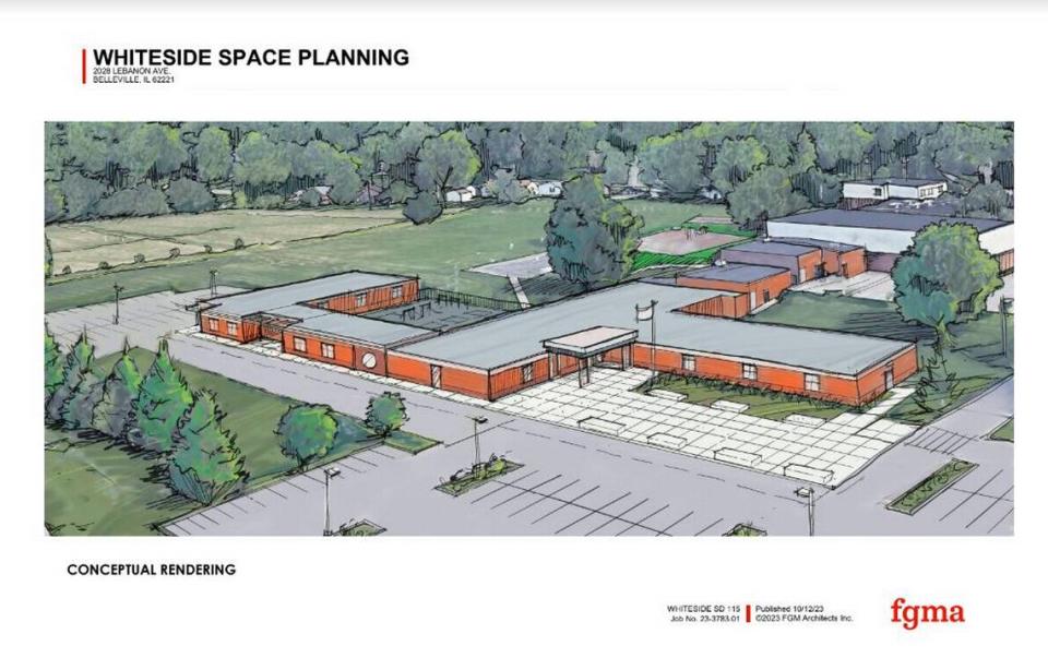 A conceptual rendering of the forthcoming addition to Whiteside Elementary that will be funded by a $10.6 million bond referendum voters passed in the March 19 primary election.
