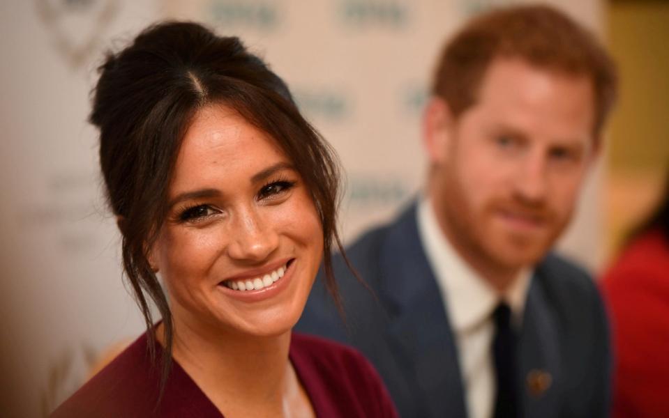 The Duke and Duchess of Sussex attend a roundtable discussion on gender equality with The Queen's Commonwealth Trust in 2019 - Jeremy Selwyn/Pool via Reuters/