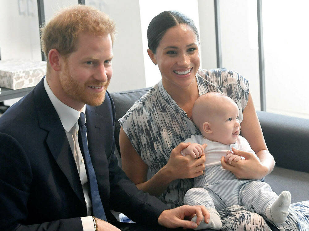 Prinz Harry mit Ehefrau Meghan und Archie im September 2019. (Bild: imago images/Starface)