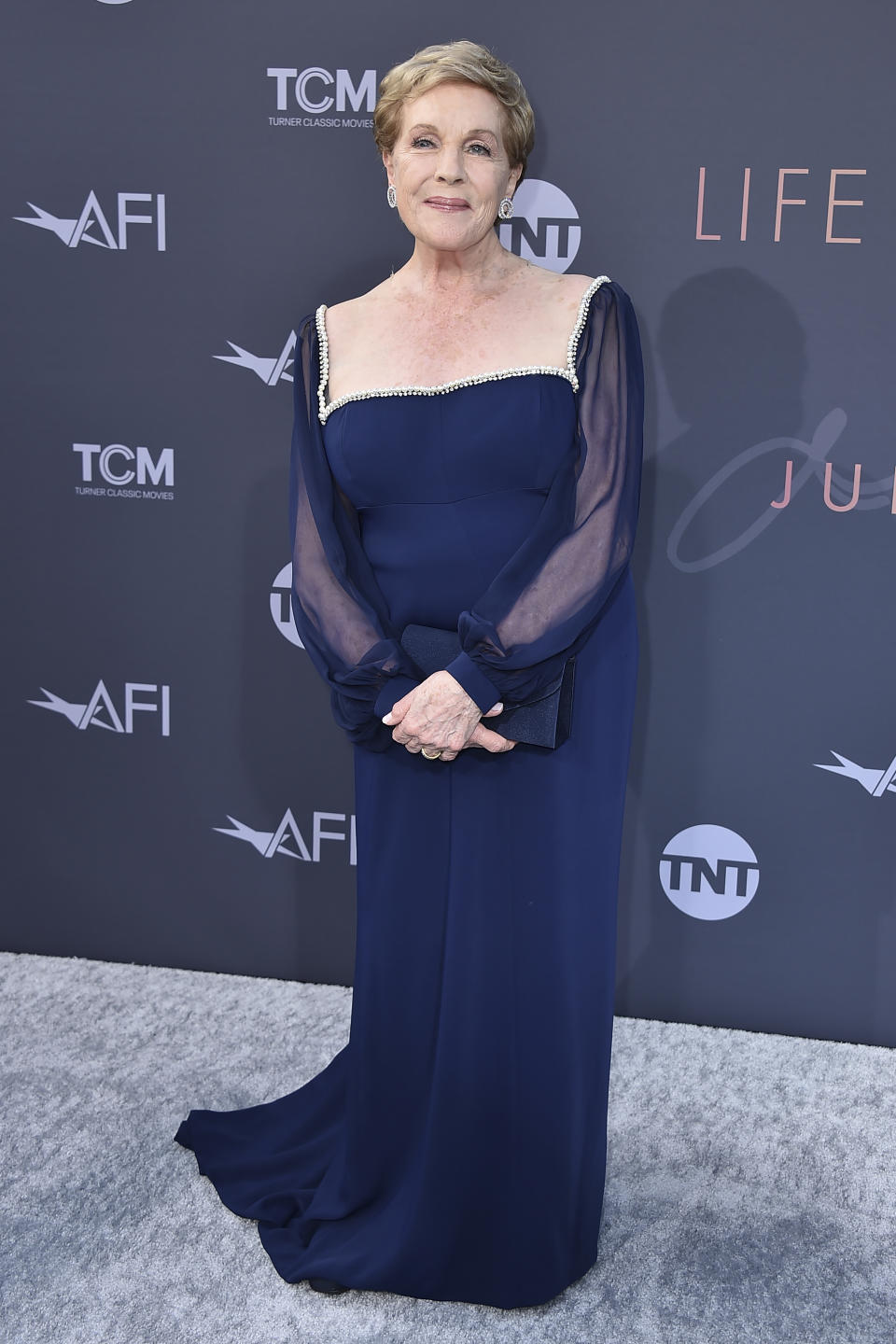 Julie Andrews arrives at the 48th AFI Life Achievement Award Honoring Julie Andrews on Thursday, June 9, 2022, at The Dolby Theatre in Los Angeles. (Photo by Jordan Strauss/Invision/AP)