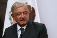 Mexico's President Andres Manuel Lopez Obrador addresses to the nation on his second anniversary as the President of Mexico, at the National Palace in Mexico City