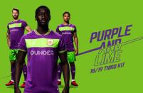 <p>When a kit’s colours are lime and purple, you know it is going to be garish. A mainly purple kit with a bright green slash across the chest is horrible. (BCFC’s website) </p>