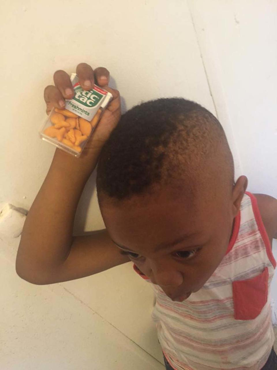 "The time he decided it was easier to keep his Goldfish in a tic tac container."