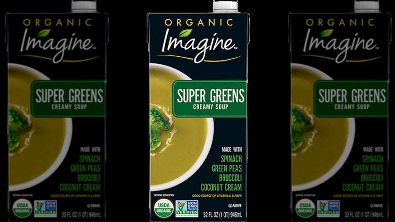 Carton of Imagine Super Greens Creamy soup