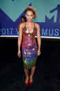 <p>Mel B, who recently made headlines for wearing a sheer jumpsuit, is back in the spotlight because of her fashion, thanks to the message she’s sending with her latest look. Her colorful sequin dress at the 2017 MTV VMAs read, “You Will Not Own Me.” (Photo: Getty Images) </p>