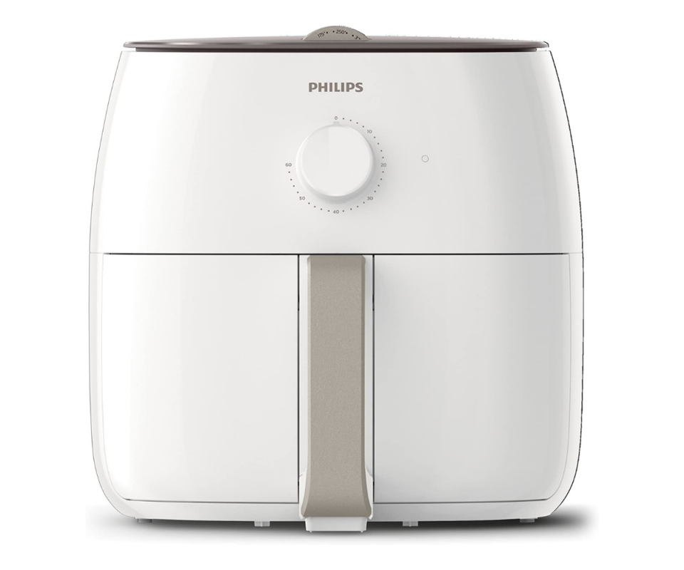 Philips' Air Fryer in white against a white background.