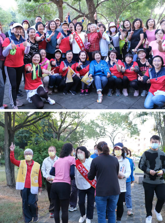 黃敏惠赴北香湖公園拜票　提嘉市公園朝「一公園一特色」規劃 