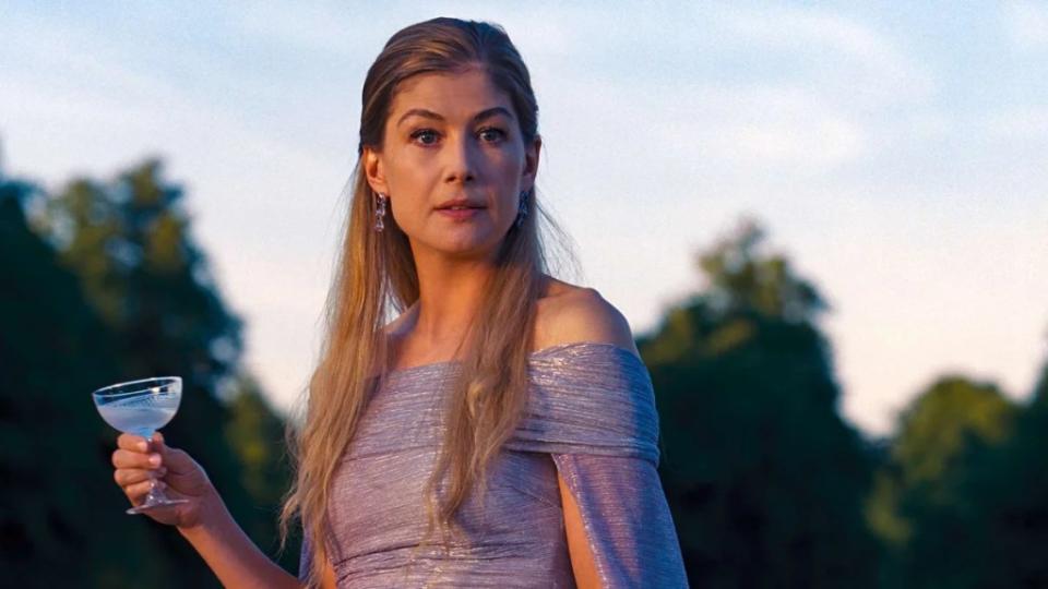 Rosamund Pike in "Saltburn"