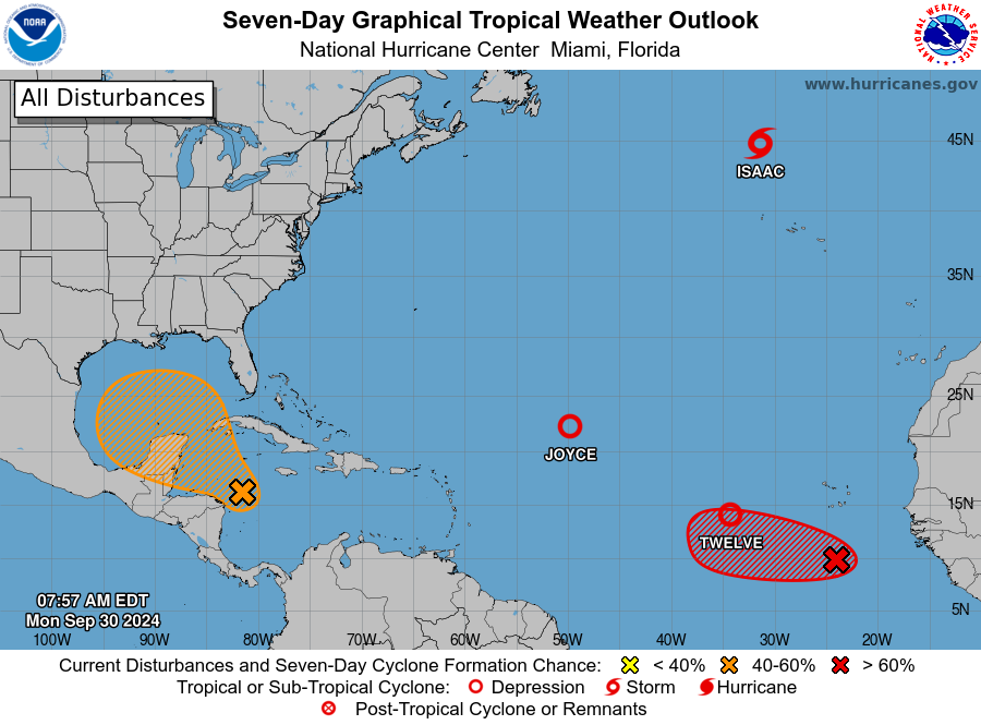 Tropical conditions 8 a.m. Sept. 30, 2024.