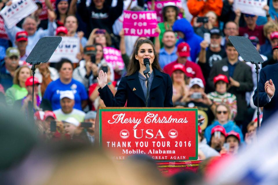 hope hicks trump rally that one time she spoke