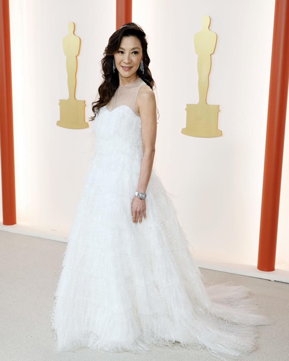 HOLLYWOOD, CALIFORNIA - MARCH 12: Michelle Yeoh attends the 95th Annual Academy Awards on March 12, 2023 in Hollywood, California. (Photo by Mike Coppola/Getty Images)