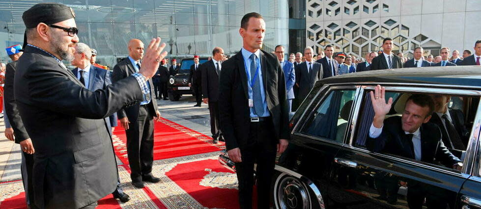 Le roi Mohammed VI et Emmanuel Macron en novembre 2018.  - Credit:CHRISTOPHE ARCHAMBAULT / AFP