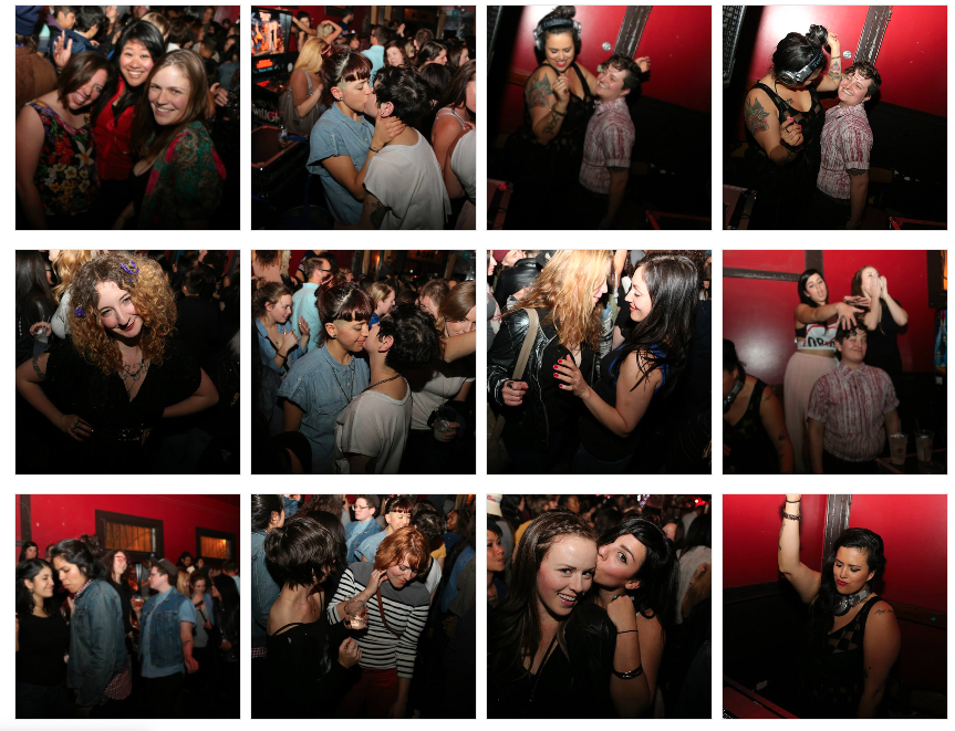 Scenes from the Lexington Club, in San Francisco, before it closed in 2014. (Screenshot photos: Facebook/Lexington Club)