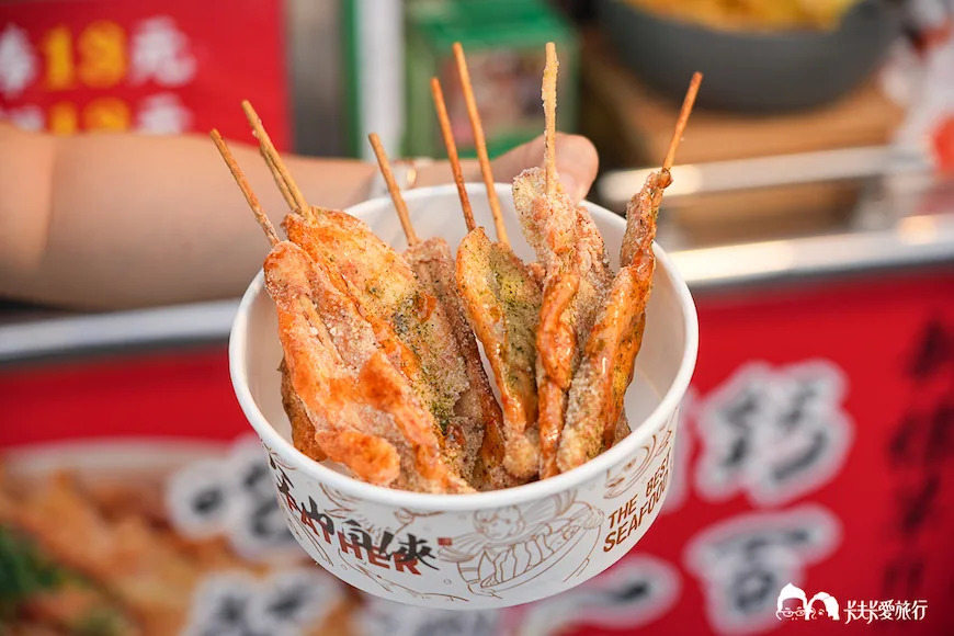 宜蘭｜父山白俠酥炸脆蝦酥&海陸麵線-羅東夜市