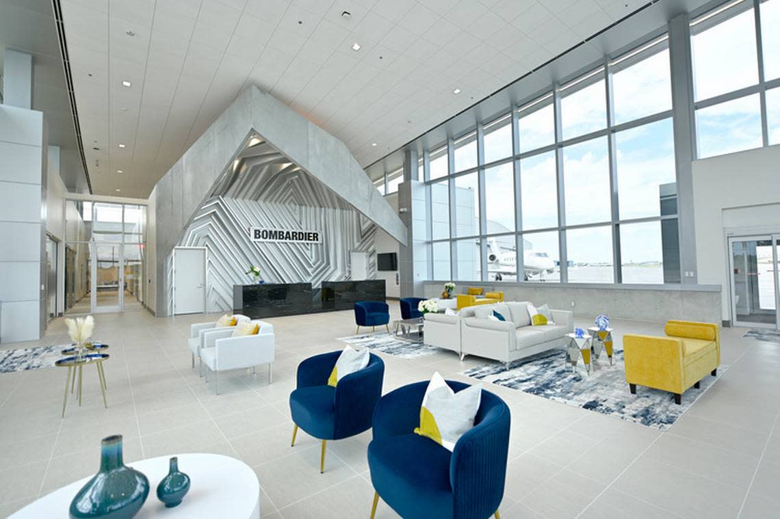 The interior of the new Bombardier service center at Miami-Opa-locka Airport. Donnie Aguilar