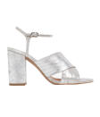 <p>Metalic Crossover Sandals, $70,<a href="http://www.zara.com/us/en/woman/shoes/heeled-sandals/metallic-crossover-sandals-c358014p3536501.html" rel="nofollow noopener" target="_blank" data-ylk="slk:Zara" class="link rapid-noclick-resp"> Zara</a></p>