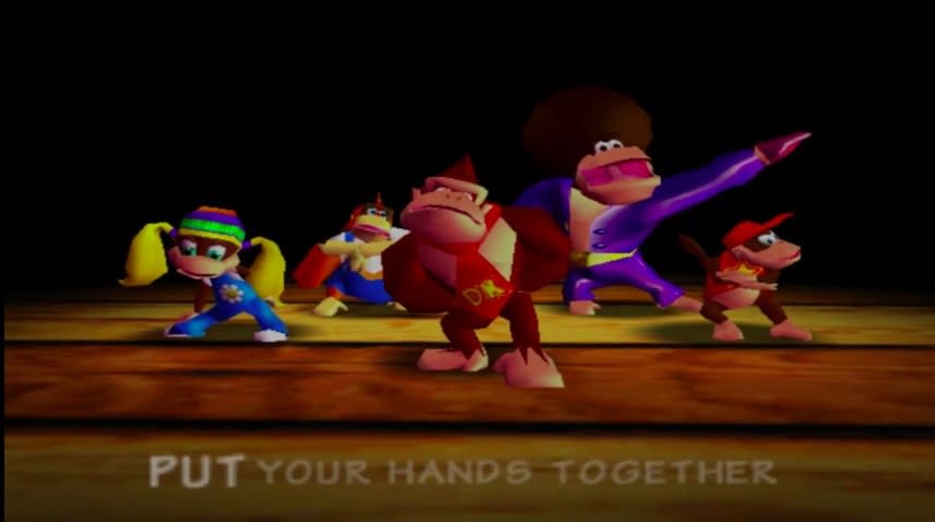 Image from Donkey Kong rap, showing all of the playable characters