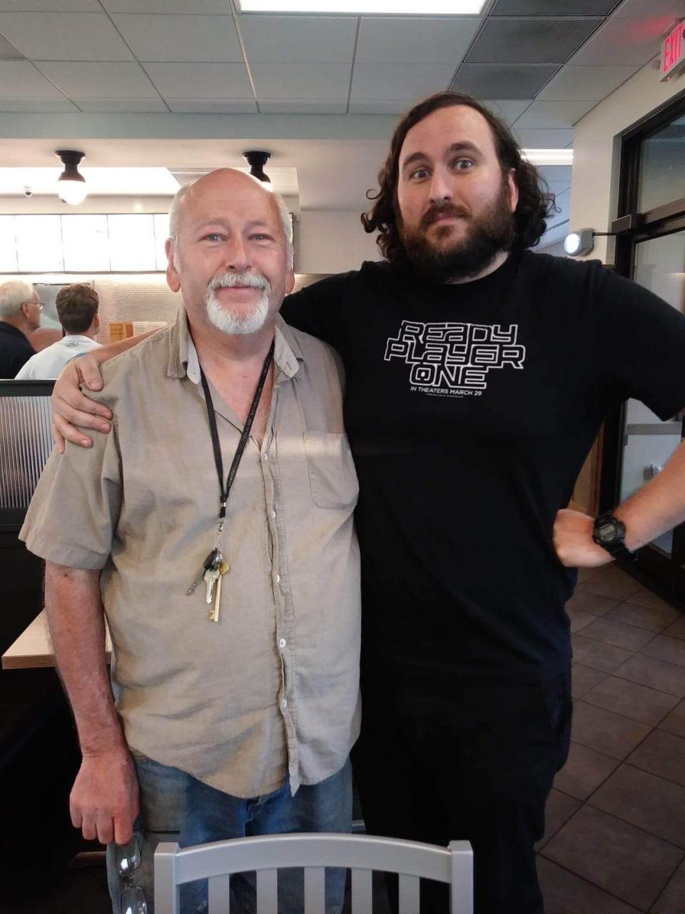 Steven Lacky with one of his sons.