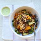 <p>The tahini sauce is to DIE for.</p><p>Get the recipe from <a href="https://www.delish.com/cooking/recipe-ideas/recipes/a44291/roasted-fall-veggie-bowl-recipe/" rel="nofollow noopener" target="_blank" data-ylk="slk:Delish;elm:context_link;itc:0;sec:content-canvas" class="link ">Delish</a>.</p>