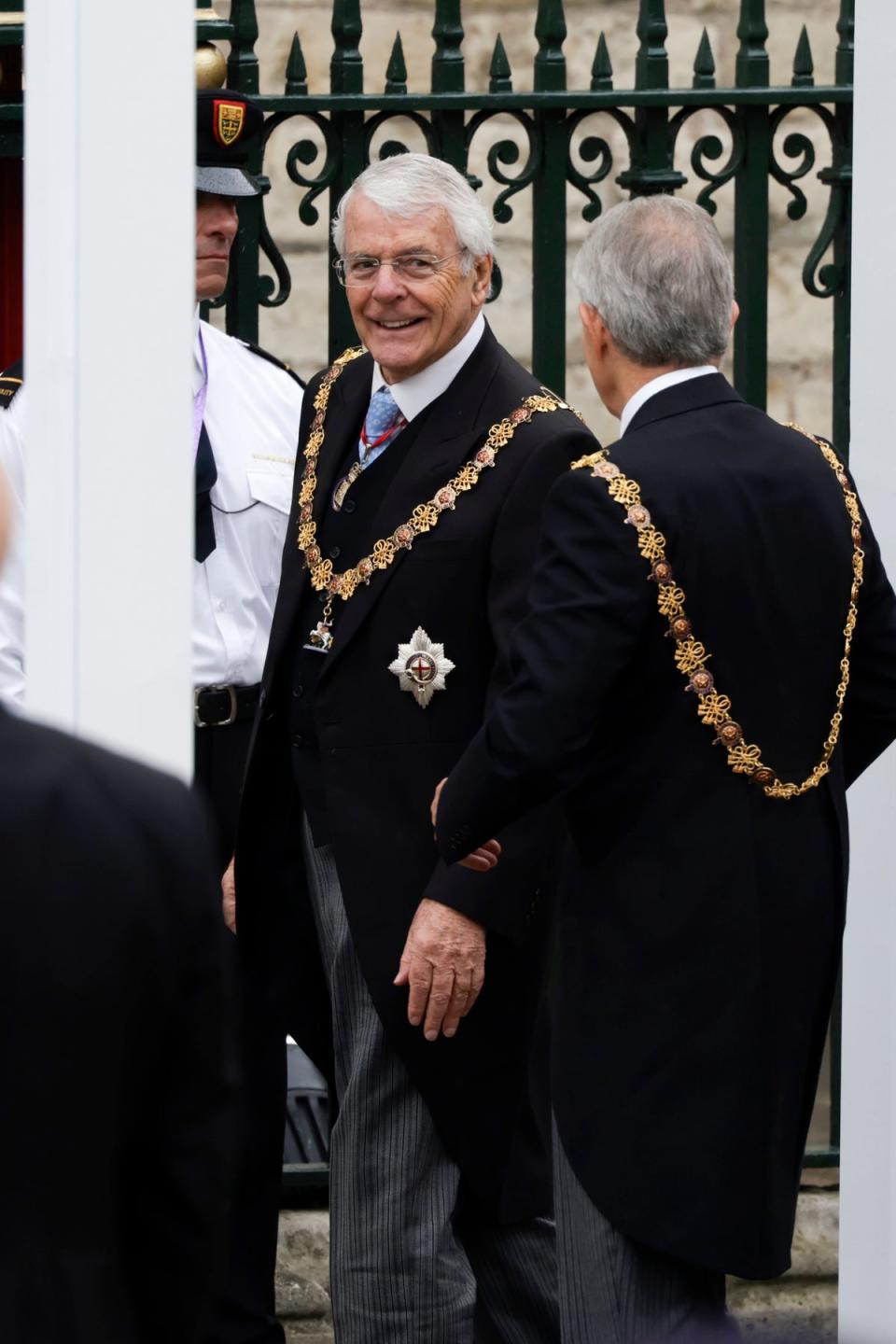 Former prime minister Sir John Major outside the Abbey (Getty Images)