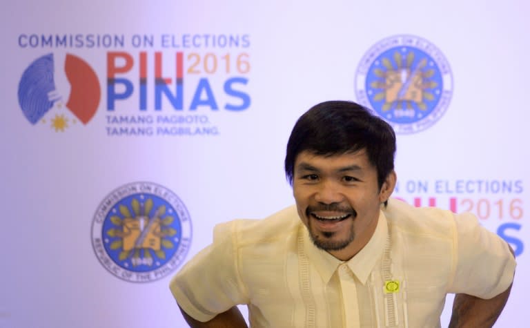 Manny Pacquiao a newly elected senator in the Philippines, told AFP his top priority was his political career but his love for boxing had not diminished