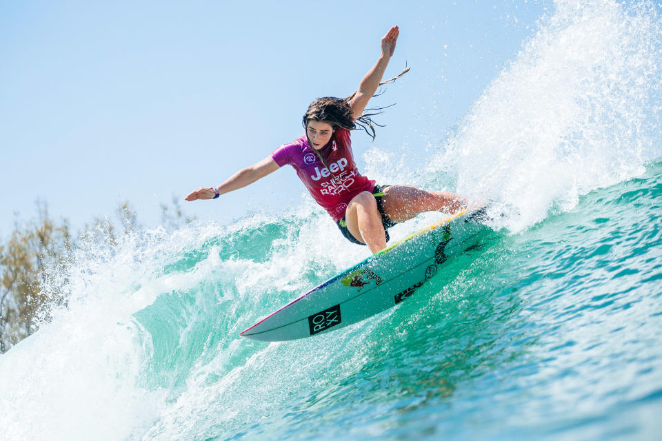 <p>You're doing swell! It's surfer Caroline Marks. </p>