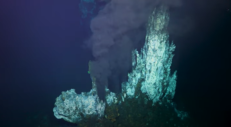 Hydrothermal vents occur when ocean water is heated by magma and pushed towards the surface, NOAA says.