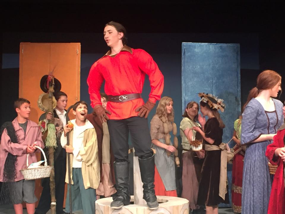 Gage Workman stars as Gaston in the Mansfield Playhouse production of "Beauty and the Beast Jr."