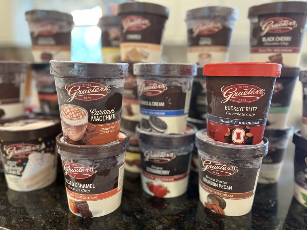 Stack of Graeter's ice cream pints<p>Courtesy of Jessica Wrubel</p>