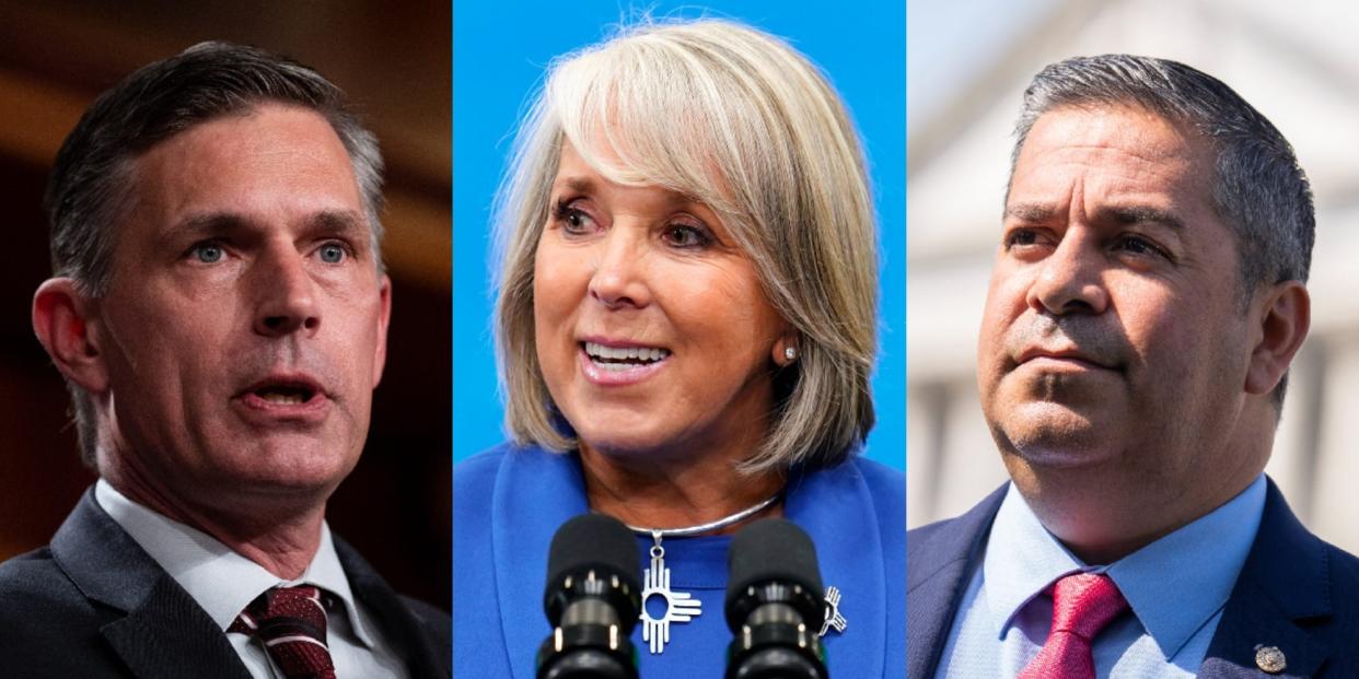 Sen. Martin Heinrich, Gov. Michelle Lujan Grisham, and Sen. Ben Ray Lujan, all Democrats from New Mexico.